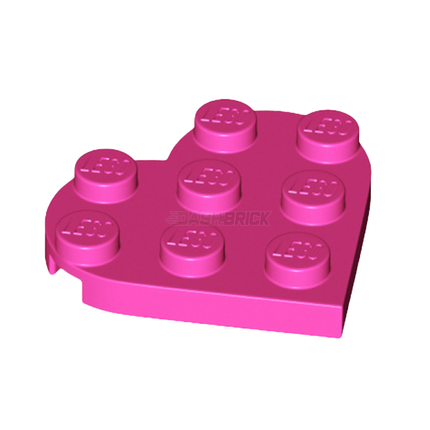 LEGO Plate 2 x 3, Love Heart, Dark Pink [39613]