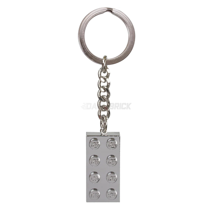LEGO® Chrome Silver 2x4 Key Chain [851406]