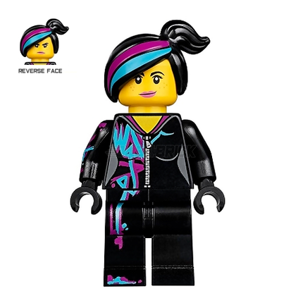 LEGO Minifigure - Lucy Wyldstyle, Magenta Lined Hoodie, Smile/Angry [The LEGO Movie]