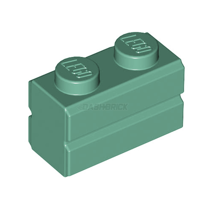 LEGO Brick, Modified 1 x 2, Masonry Profile, Sand Green [98283] 6075617