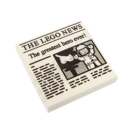 LEGO® Minifigure™ Accessory - 'The LEGO News' Newspaper, 2 x 2 Tile [3068bpb1105]