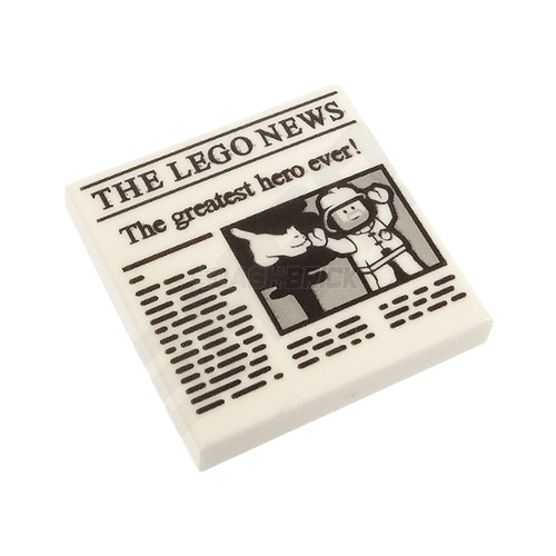 LEGO Minifigure Accessory - 'The LEGO News' Newspaper, 2 x 2 Tile [3068bpb1105]