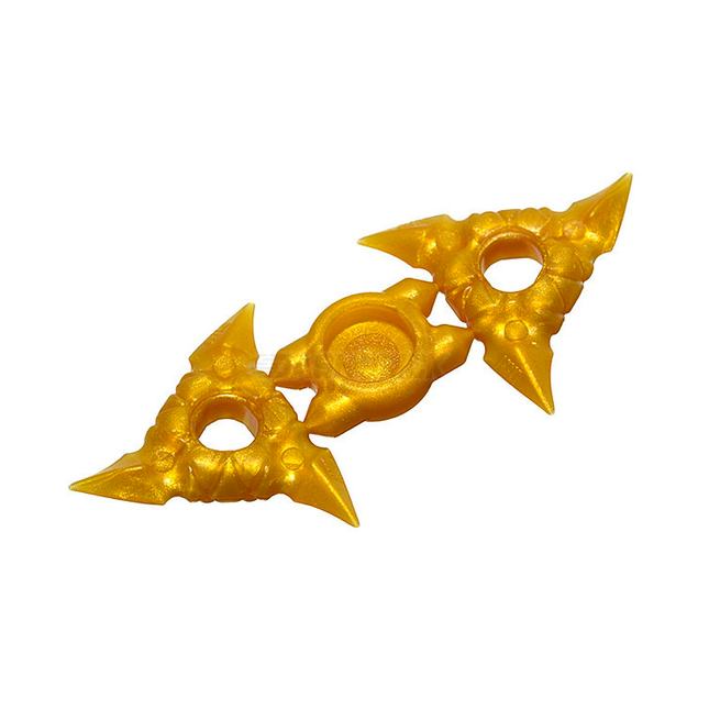 LEGO Minifigure Weapon Ninjago Throwing Star x2 Shuriken Gold 19 DASHBRICK