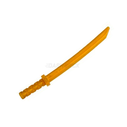 LEGO Minifigure Weapon - Shamshir/Katana Sword (Square Guard), Gold [21459]