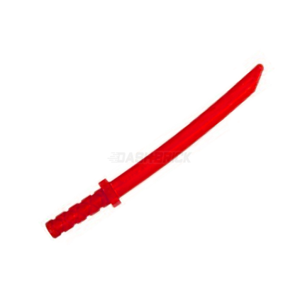 LEGO Minifigure Weapon - Shamshir/Katana Sword (Square Guard), Red [21459]