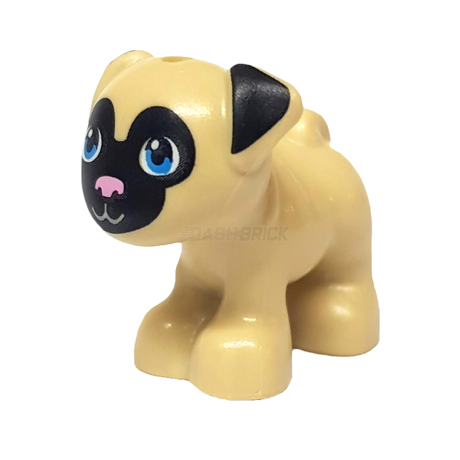 LEGO Minifigure Animal - Dog, Pug, Puppy, Tan with Print [24111pb01]