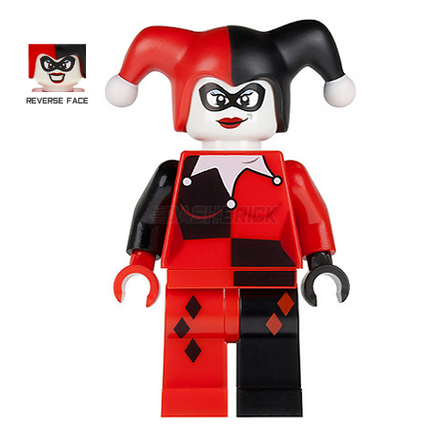 LEGO Minifigure - Harley Quinn, Black and Red Hands (2012) [DC COMICS]