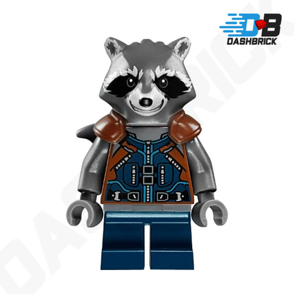 LEGO Minifigure - Rocket Raccoon - Dark Blue Outfit [MARVEL] - RARE