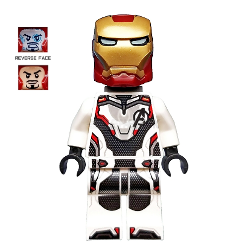 LEGO Minifigure Iron Man White Jumpsuit Neck Bracket Endgame MAR DASHBRICK
