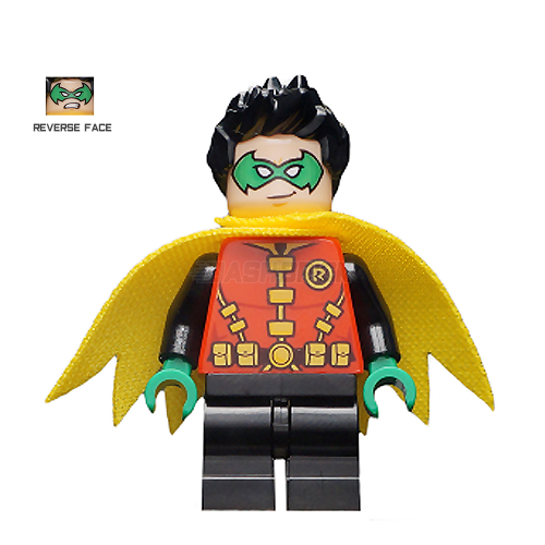 LEGO Minifigure Robin, Green Mask and Hands, Yellow Cape (2020