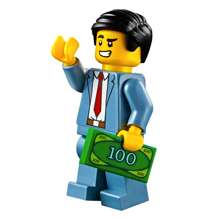 LEGO Minifigure Slick Salesman Businessman Suit CITY DASHBRICK