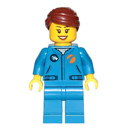LEGO Minifigure - Astronaut - Female, Blue Training Jumpsuit [CITY]