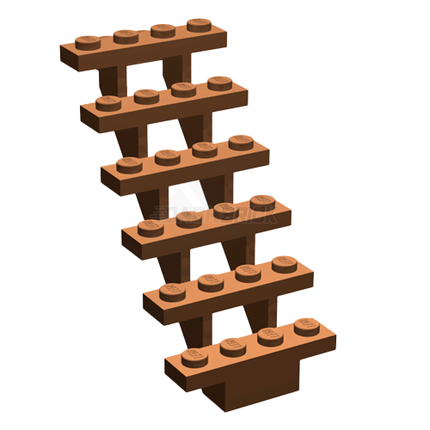LEGO Stairs 7 x 4 x 6 Straight Open, Reddish Brown [30134]