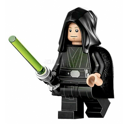LEGO Minifigure - Luke Skywalker, Jedi Master (Black Hood, Cape) [STAR WARS]
