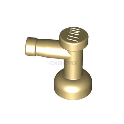 LEGO Tap 1 x 1 without Hole in Nozzle End Handle, Tan [4599b]