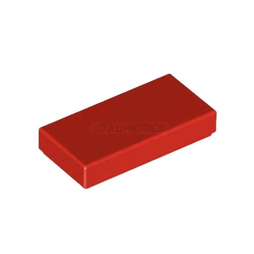LEGO Tile 1 x 2, Red [3069b] 306921