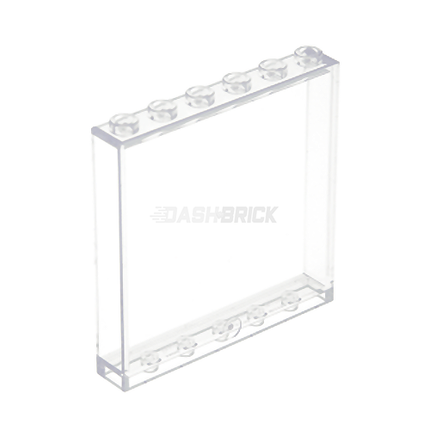 LEGO Wall/Panel 1 x 6 x 5 - Transparent Clear (Large Window) [59349]